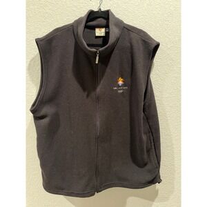 Salt Lake 2002 Olympics Fleece Vest Men's Size XXL Black‎